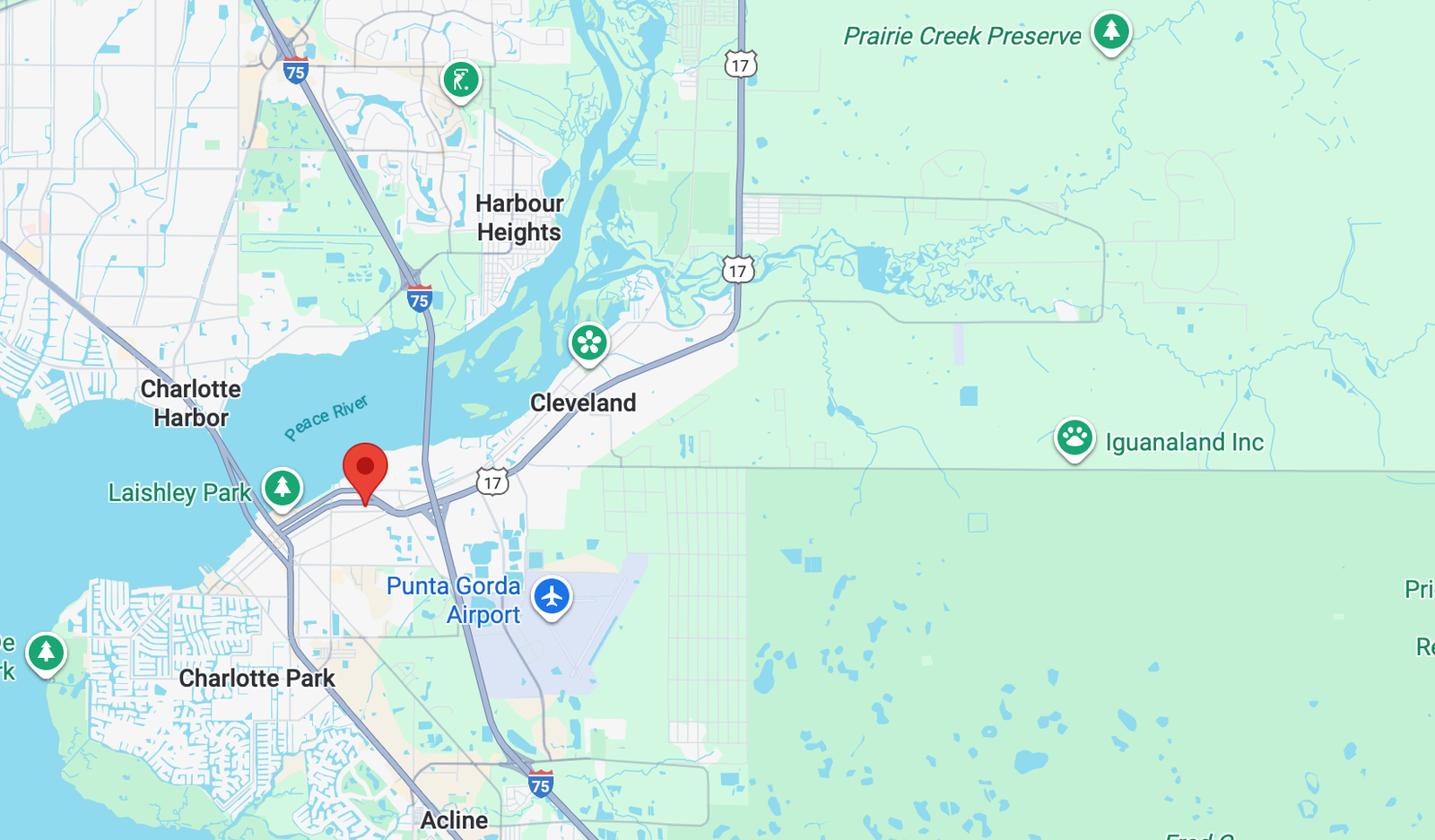 Punta Gorda Location Map